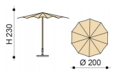 Kronos 134 plan parapluie rond